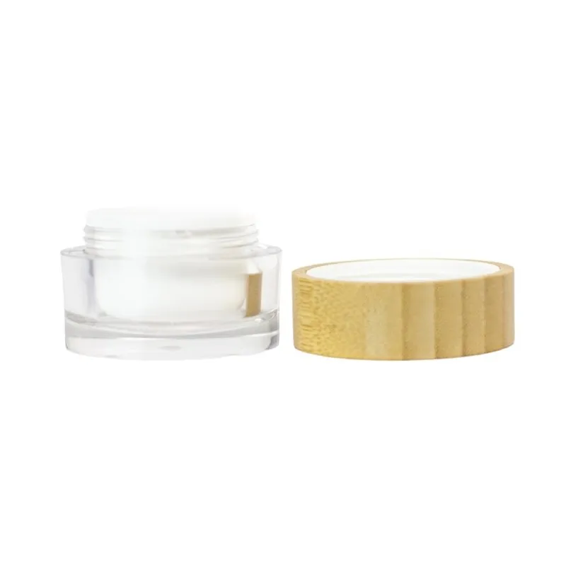Acrylic jar with bamboo lid