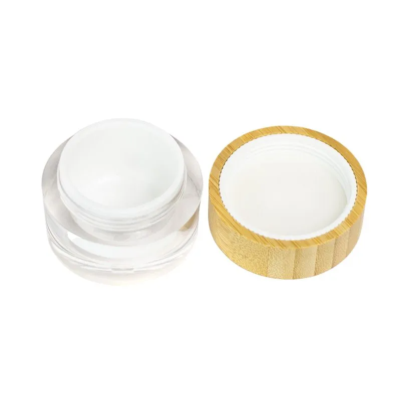 Acrylic jar with bamboo lid