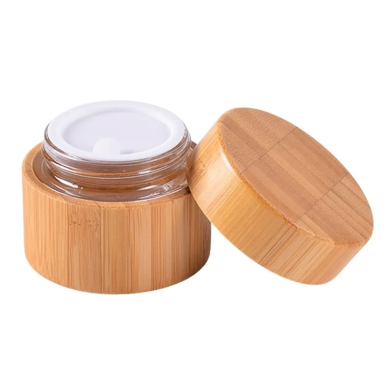Glass inner all bamboo jar