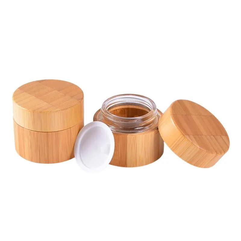 Glass inner all bamboo jar