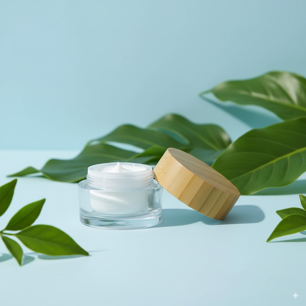 Acrylic jar with bamboo lid