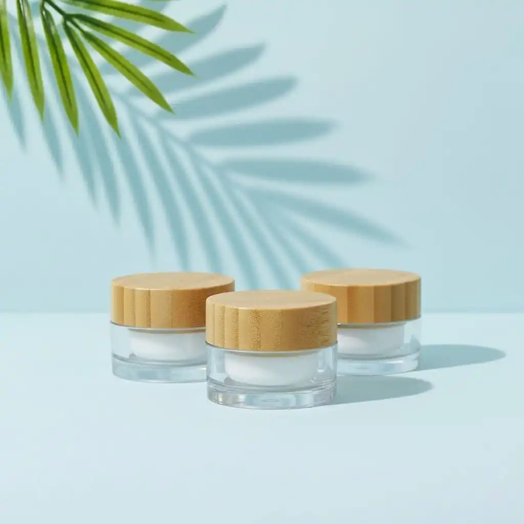 Bamboo Wood Cream Jar