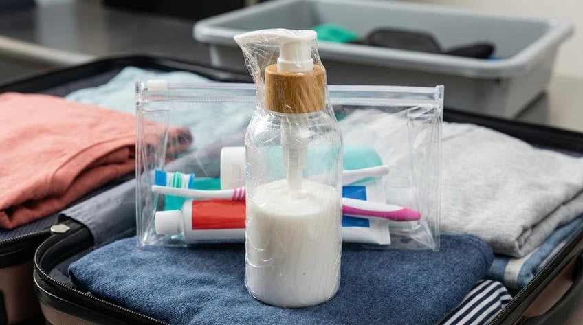 pump bottle airplane travel