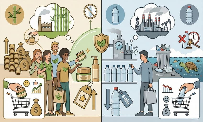 bamboo packaging vs. plastic cost