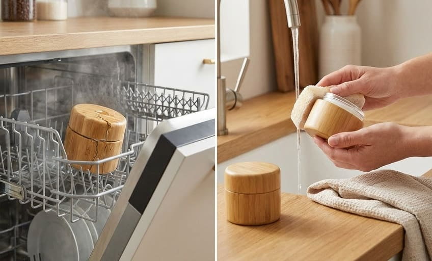 bamboo cream jars dishwasher