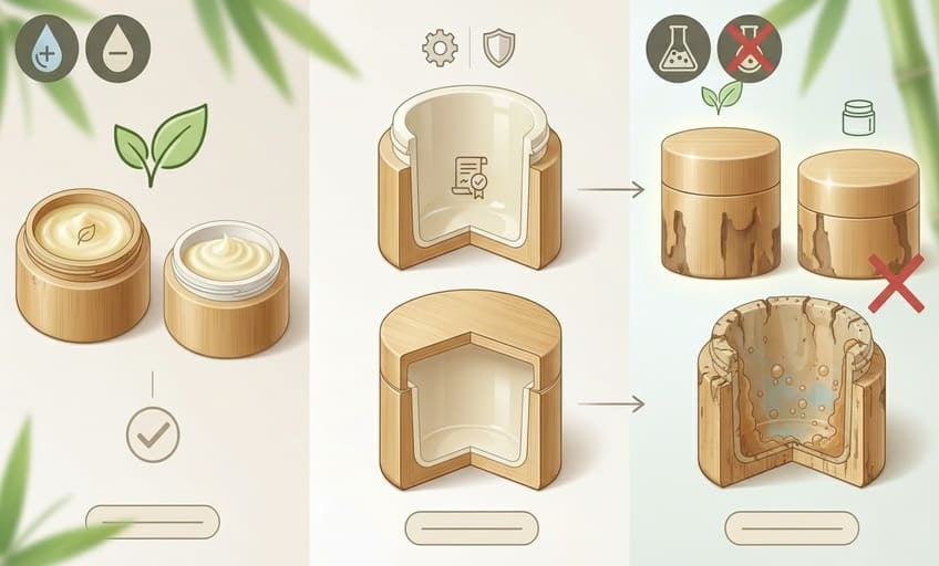 disadvantages bamboo cosmetic packaging