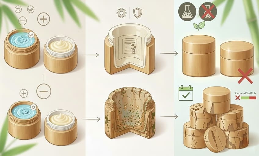 bamboo jar water content cosmetics