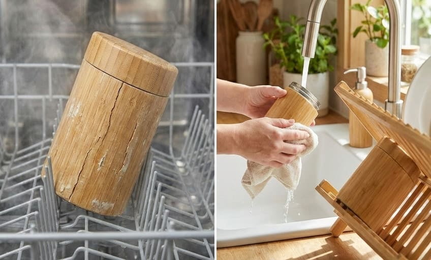 bamboo jars dishwasher safe