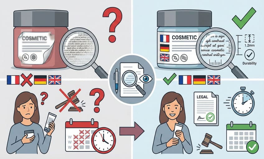 EU label language font