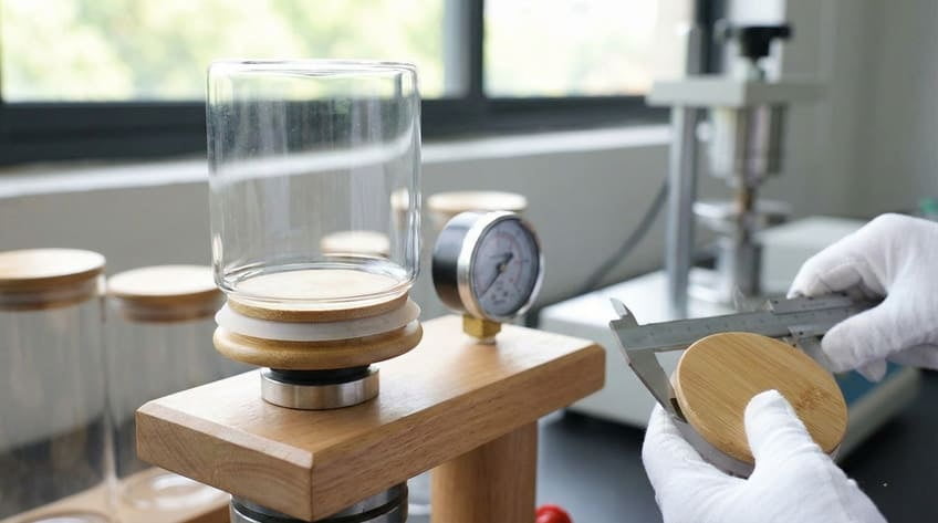 bamboo lids airtight glass jar