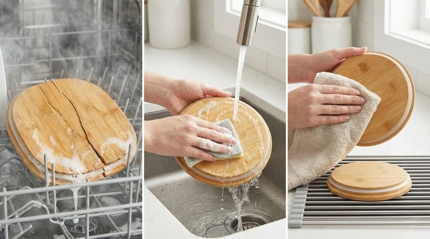 bamboo lid dishwasher care
