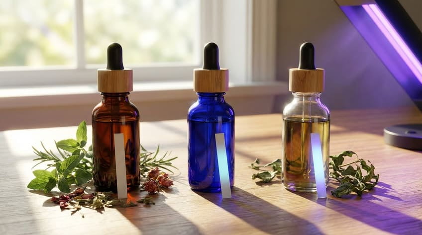 best color glass for essential oils