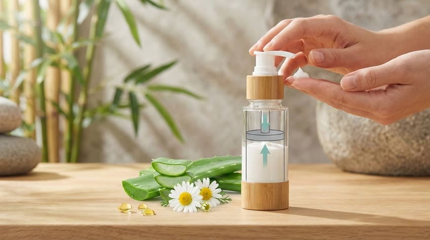 how airless pump bottles work