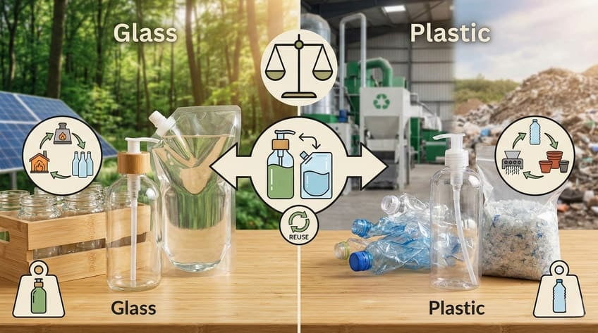 glass vs plastic bottle sustainability