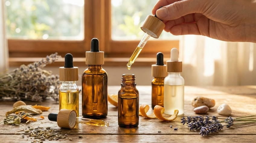 store essential oils glass bottles