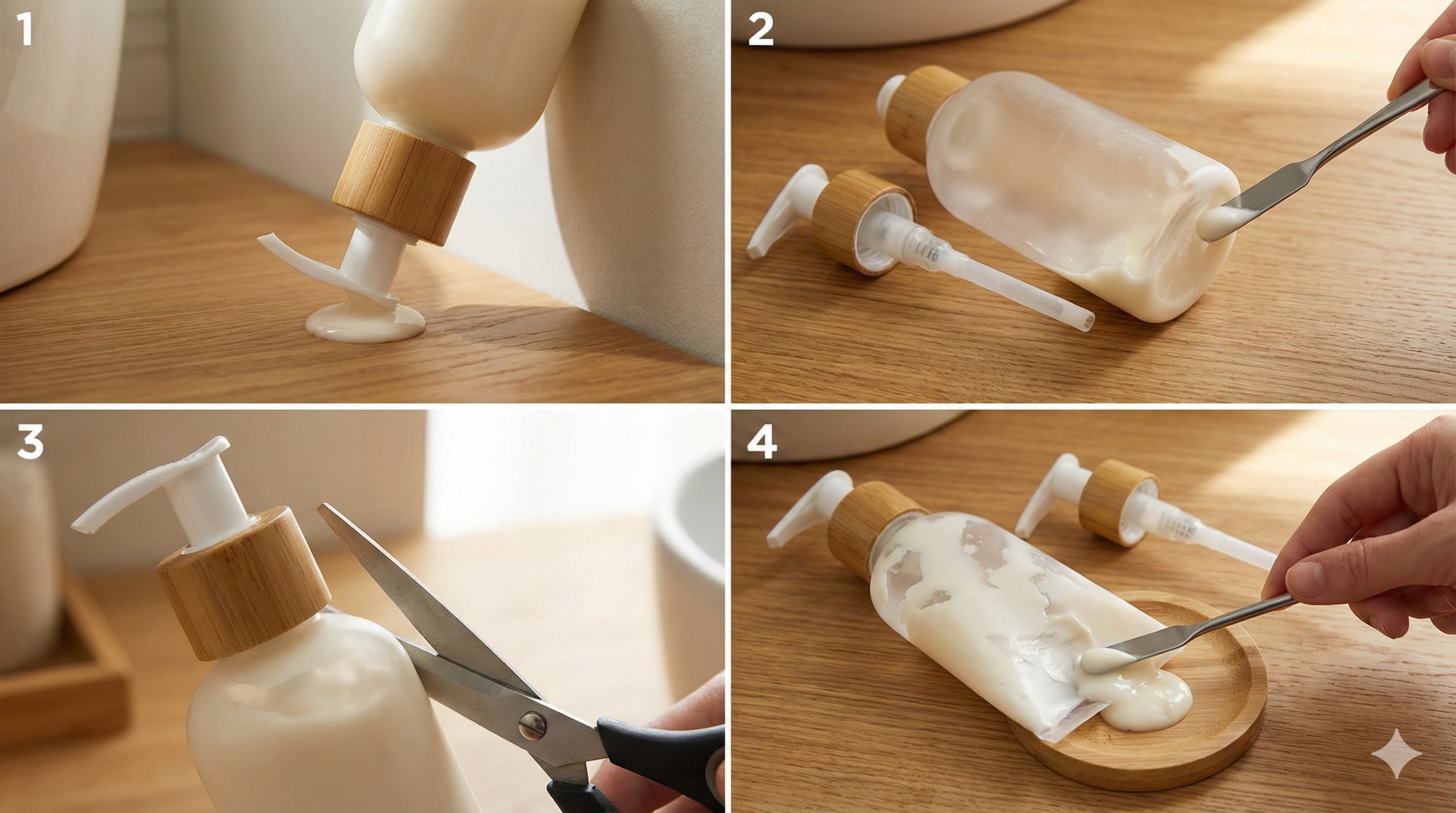 how to get all lotion out bottle