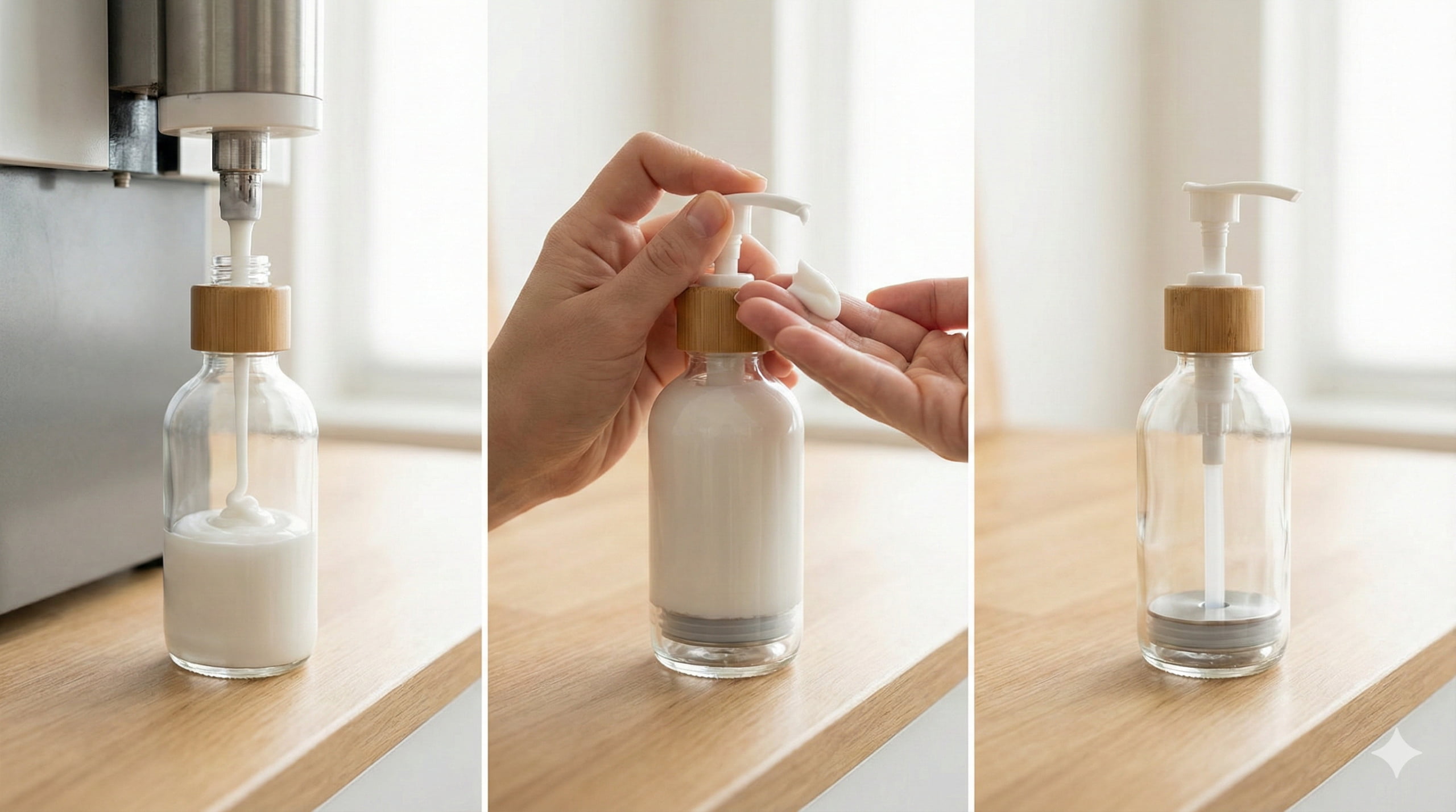 filling using airless bottle