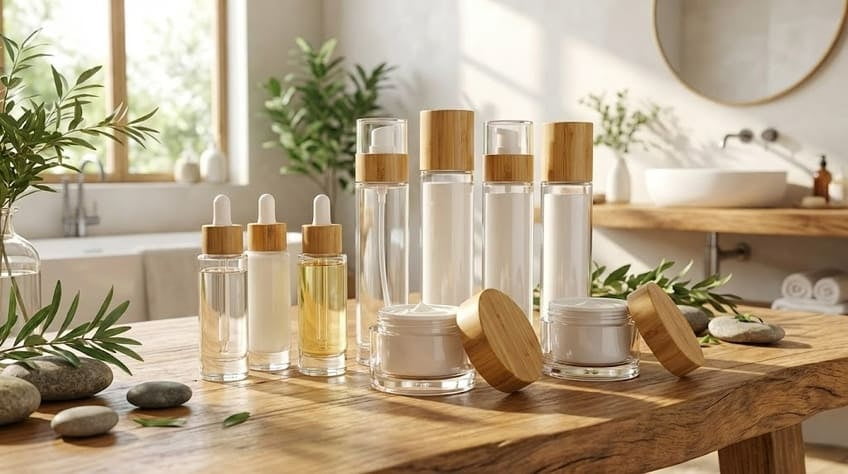 glass packaging beauty products