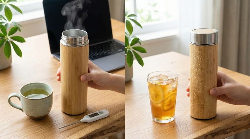 bamboo bottle hot cold use