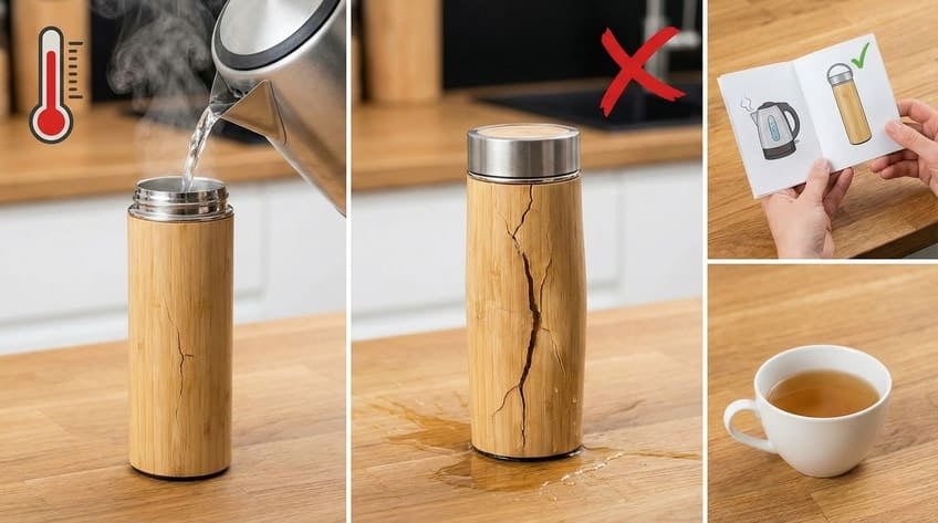 no boiling water bamboo bottle