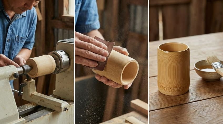 crafting bamboo bottle