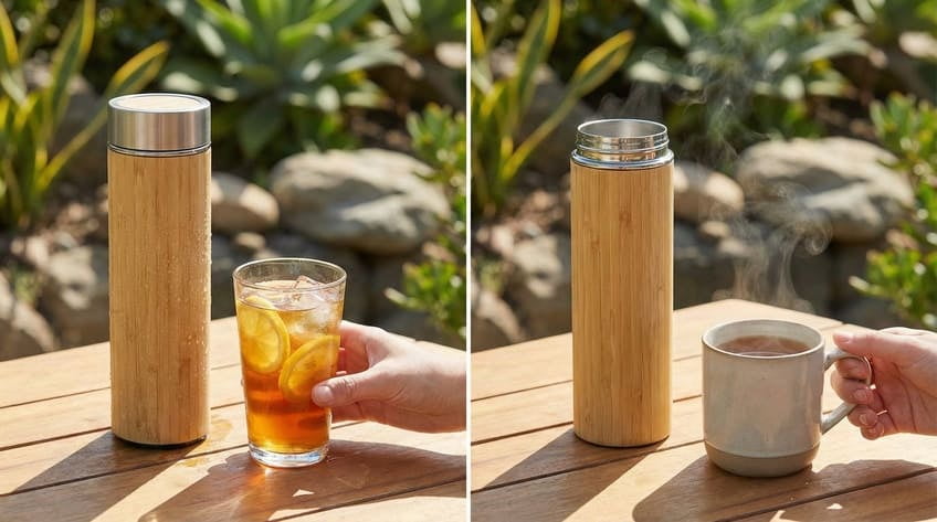bamboo bottle hot cold drinks