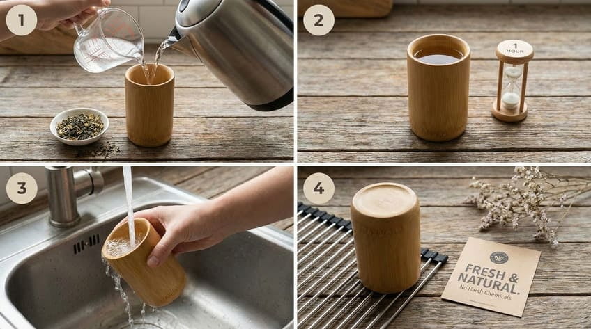 remove odors bamboo bottle