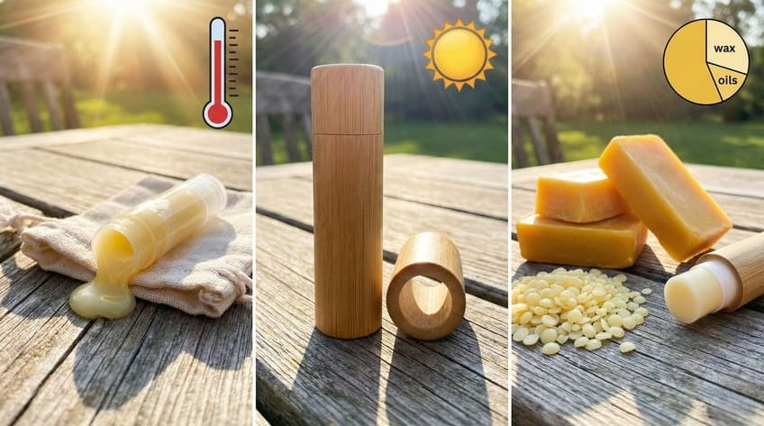 prevent lip balm melting hot weather