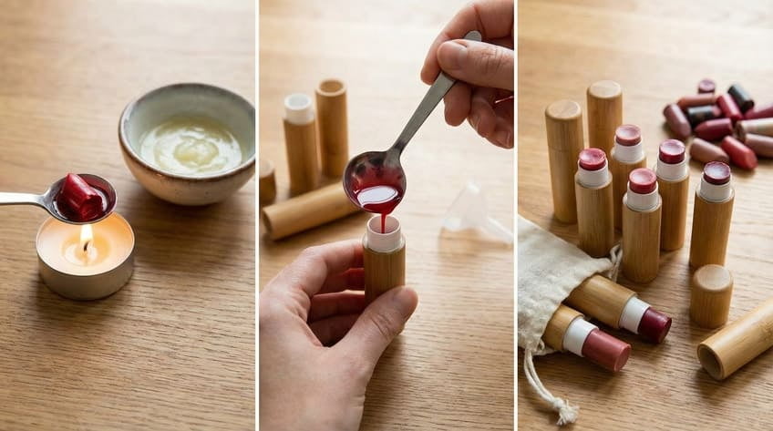 lipstick in lip balm container