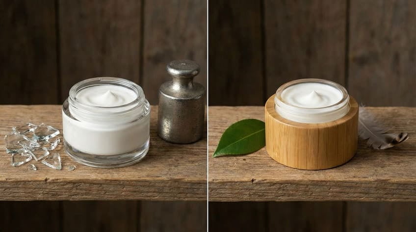 glass vs plastic cosmetic jars