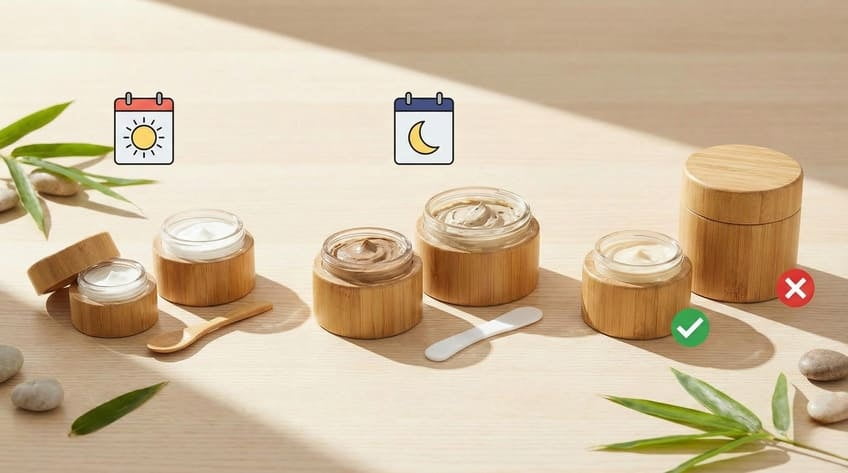 right size cylinder cosmetic jar