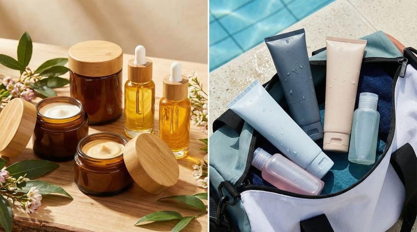 glass or plastic for cosmetics