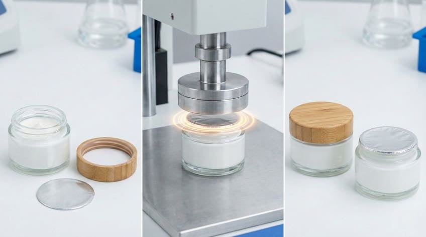 seal glass face cream jar