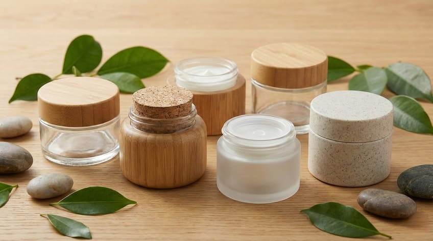 sustainable eco cosmetic jars
