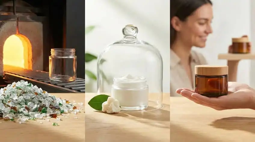 glass sustainable cosmetic jars