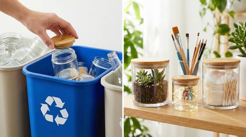 reuse recycle cosmetic jars