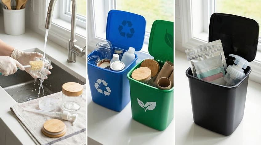 dispose cosmetic jars