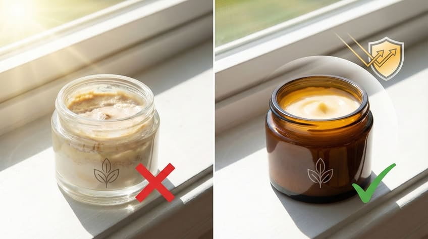 cosmetic packaging UV protection