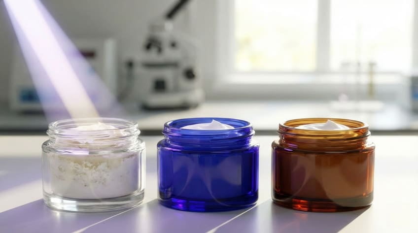 glass jar color UV protection