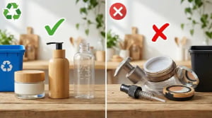 Can cosmetic jars, including all their components, be fully recycled?