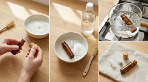 How do you properly clean and reuse essential oil roller bottles?