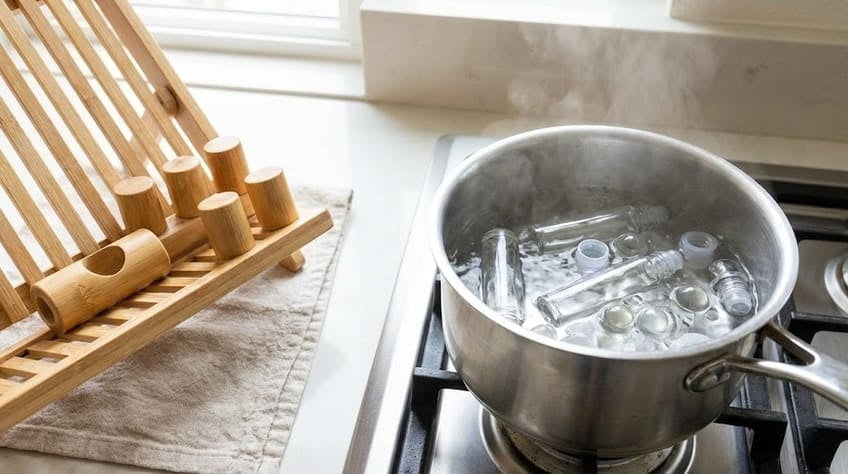 sterilize glass roller bottle