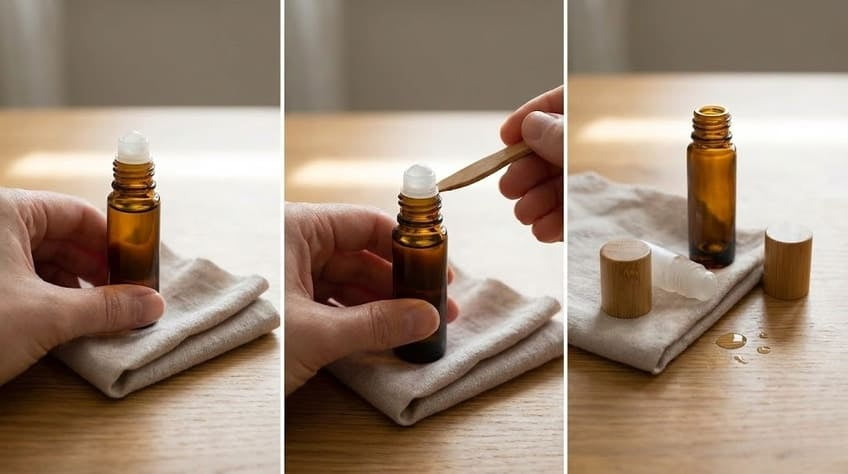 remove roller ball essential oil bottle