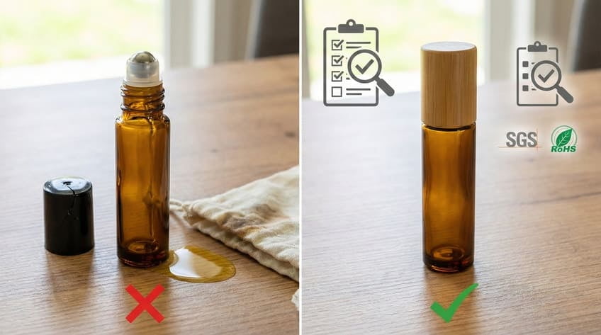 roller bottle leak cause