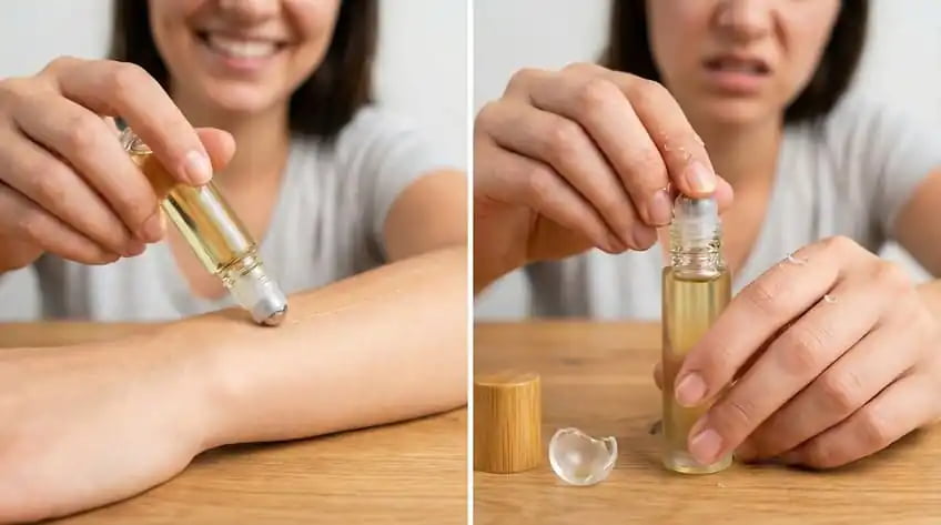 stainless steel glass roller ball essential oils