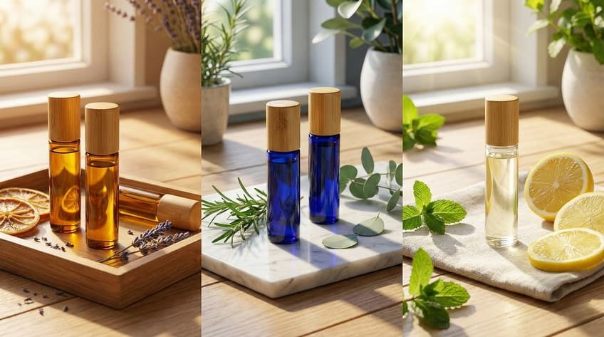 which colored glass best for essential oils