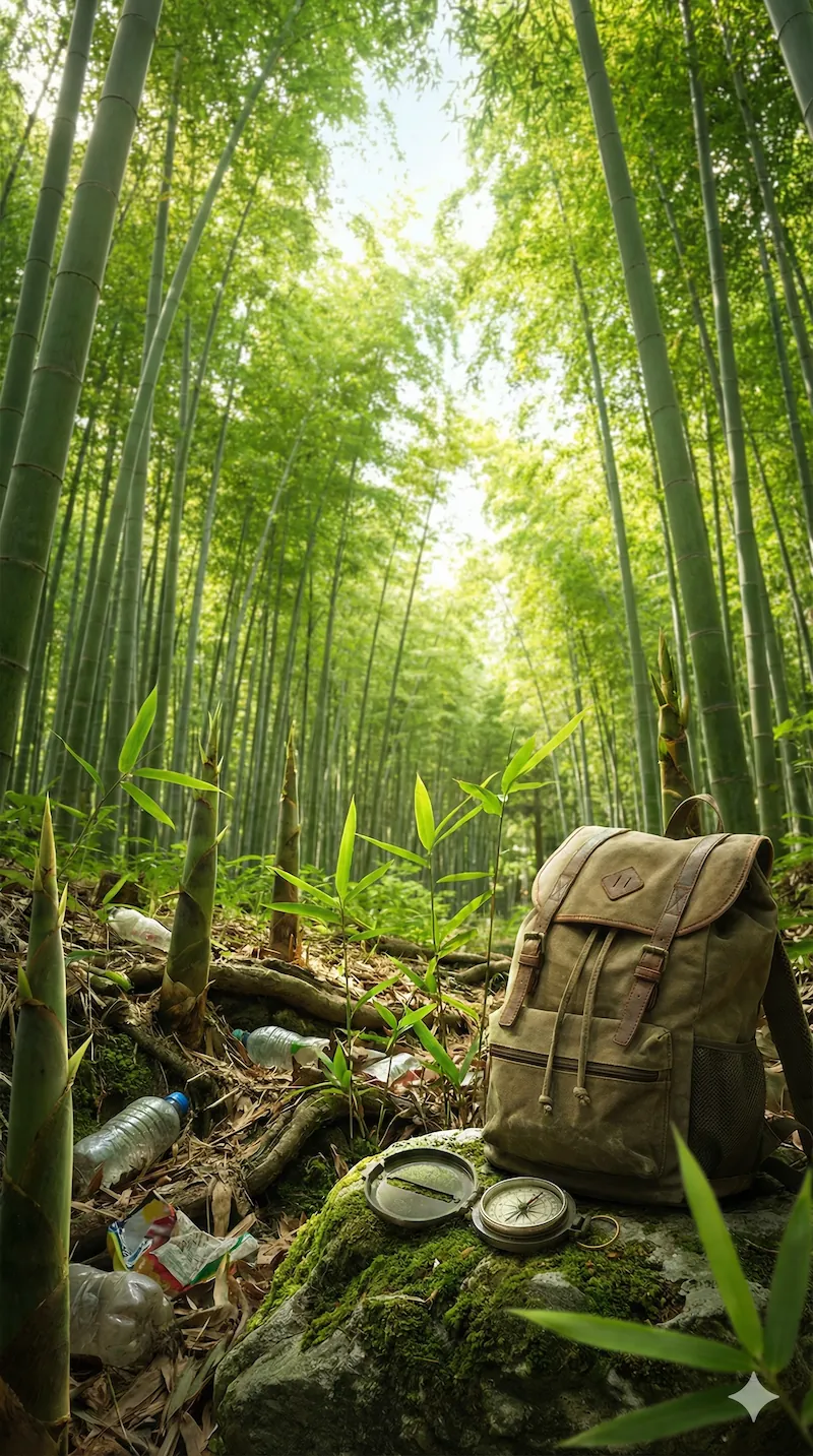 Founder analyzing bamboo precision