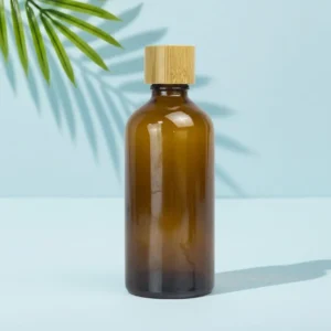 Wholesale Amber Glass Bamboo Dropper Bottle for Essential Oils
