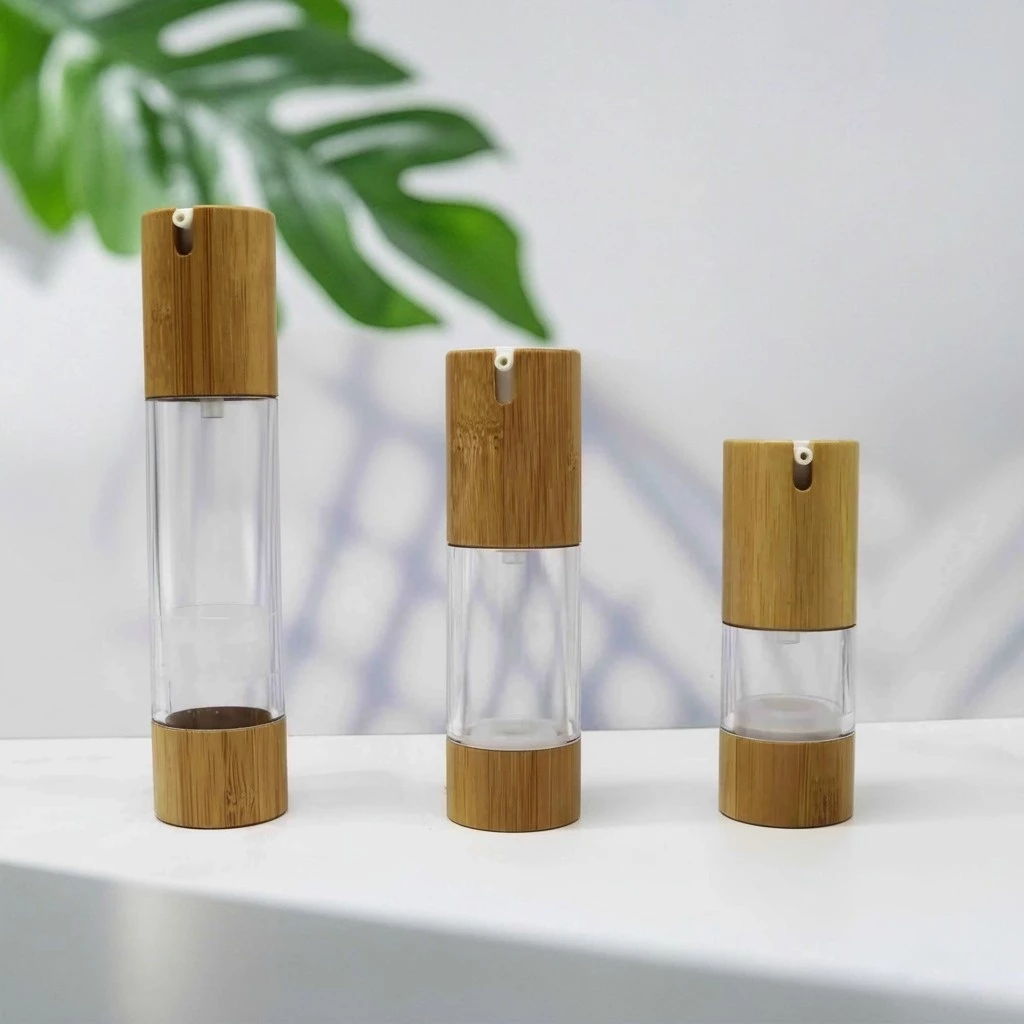 Wholesale Bamboo Airless Bottle 15ml-100ml for Serum