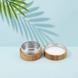 wholesale bamboo aluminum jar front